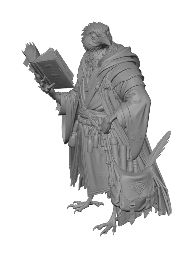 3D model for Raven Archivist of Improbable Magic