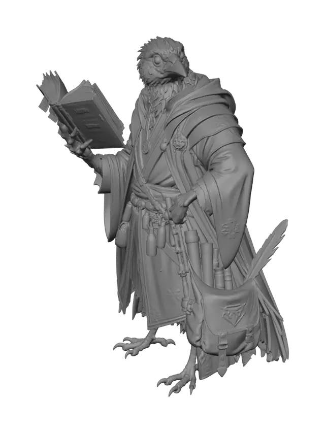 3D model for Raven Archivist of Improbable Magic