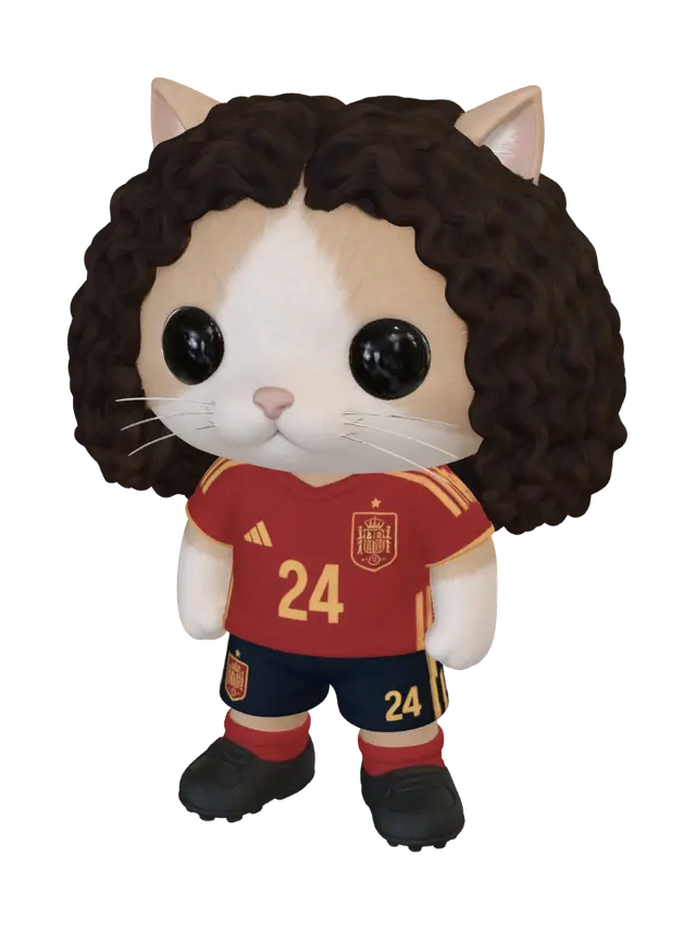 3D model for Curly Spain Cat 24