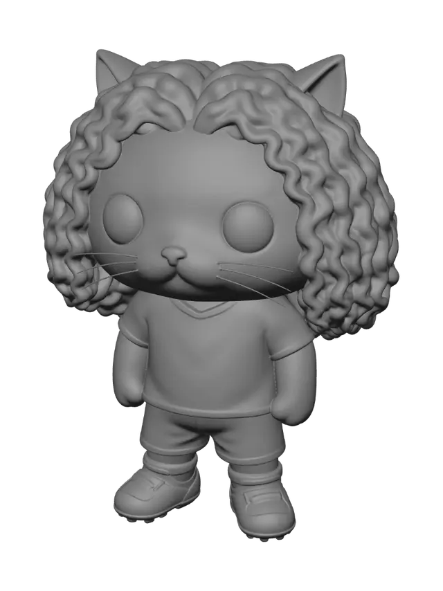 3D model for Curly Spain Cat 24