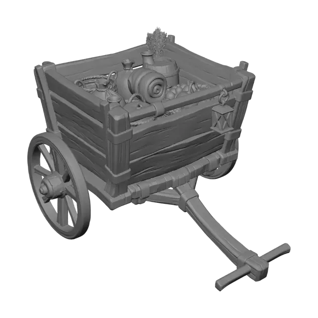 3D model for Autumn Harvest Cart