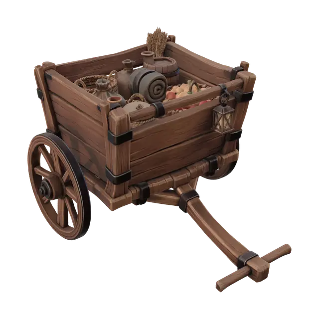 3D model for Autumn Harvest Cart