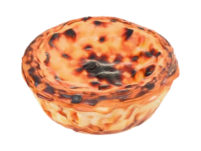Pastel de Nata - Tart 3D model, vytvořený pomocí AI