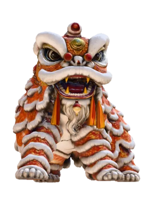 Lion Dance Celebration - Chinese 3D model, vytvořený pomocí AI