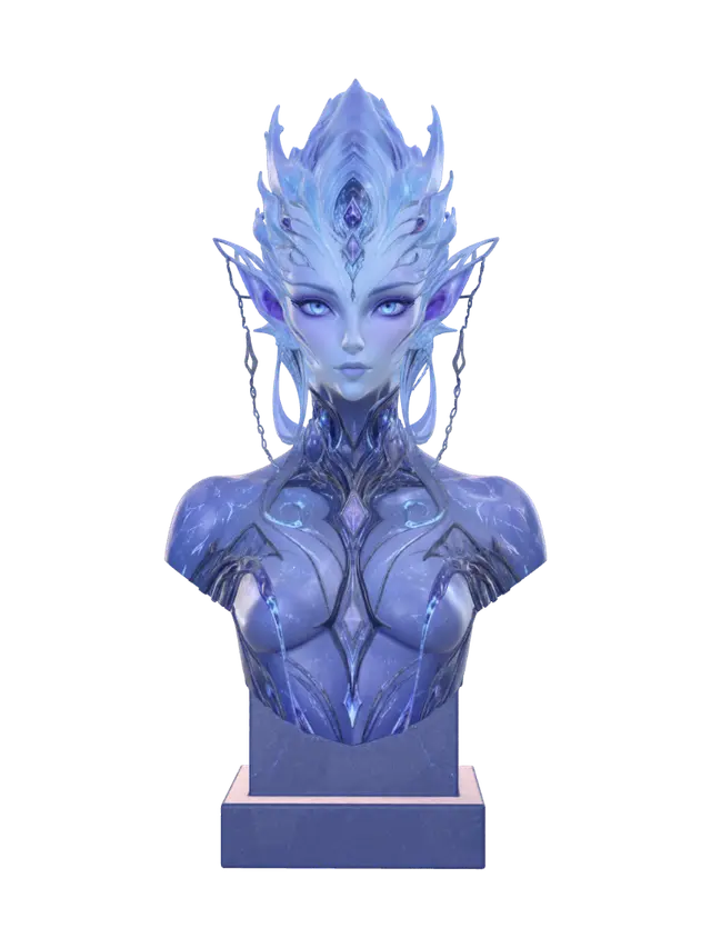 Fairy2 - Sapphire 3D model, vytvořený pomocí AI