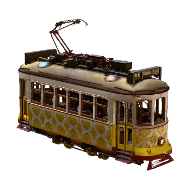 Lisbon Tram Beauty 3D model, vytvořený pomocí AI