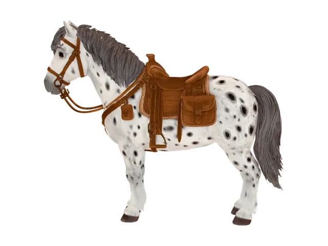 3D model for Appaloosa with Western Tack