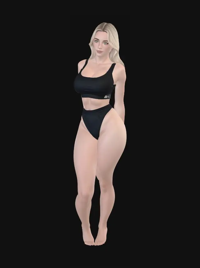 3D model for Bold in Black Activewear