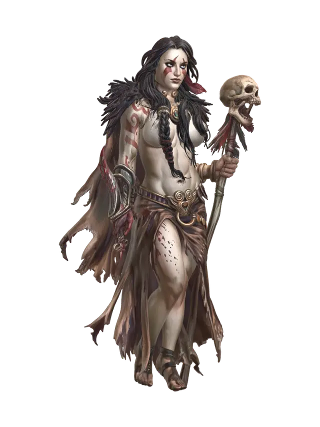 Ravenbone Shaman - Fantasyworld 3D model, vytvořený pomocí AI