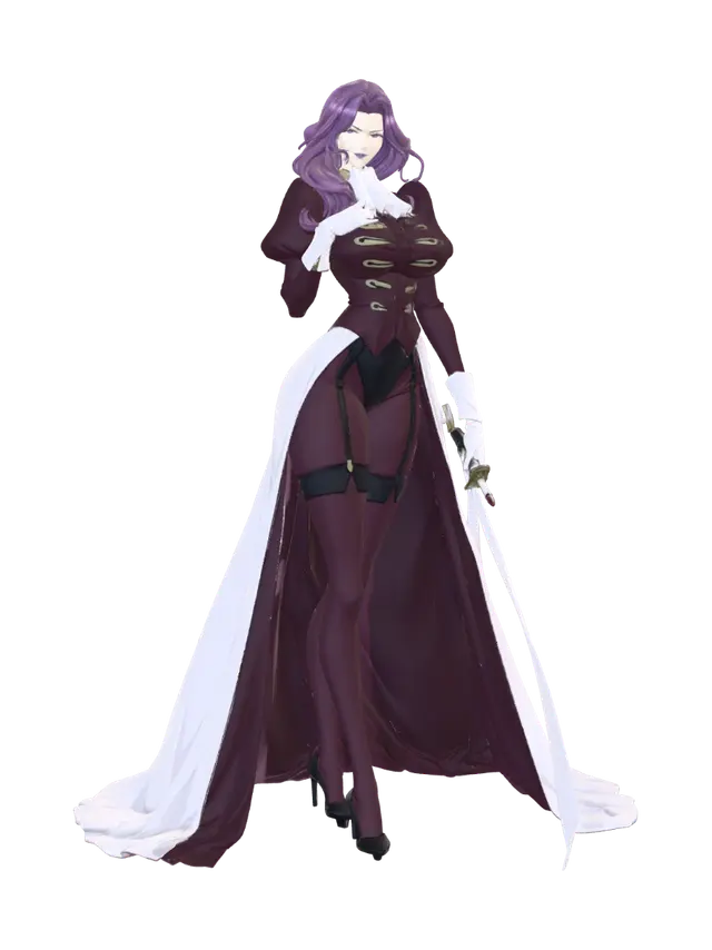 Crimson Duelist - Swordsman 3D model, vytvořený pomocí AI