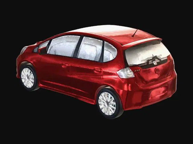 3D model for Red Honda Fit Hatchback