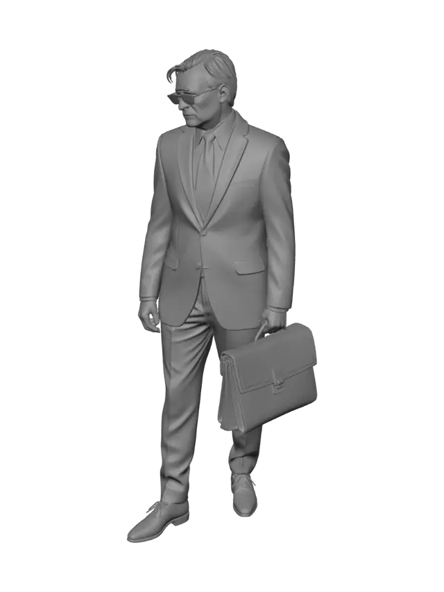 3D model for Executive in a Black Suit