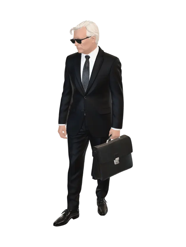 3D model for Executive in a Black Suit