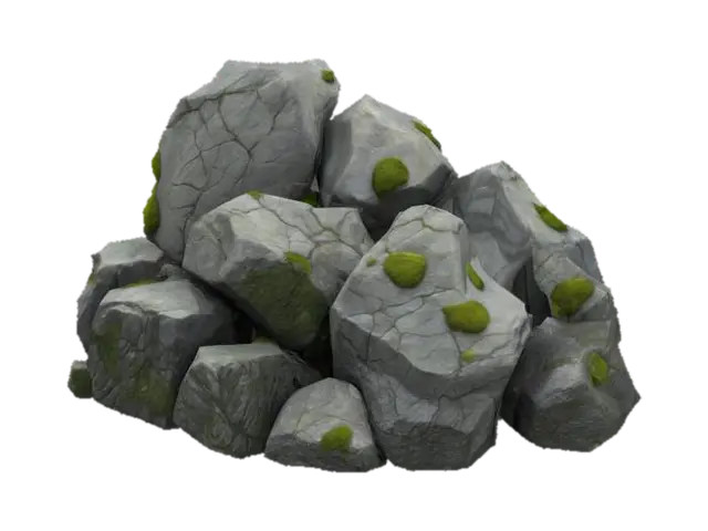 Modelong 3D ng The object is the set of forest rocks, highly detailed, photoscan, angular rocks with…, ginawa ng AI