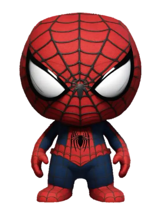 Create a full-body model of Spiderman in South Park style, featuring the iconic… 3D model, vytvořený pomocí AI