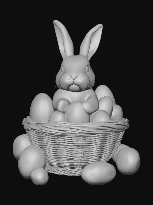 3D model for Easter Bunny in a Basket, #EasterEgg2026#