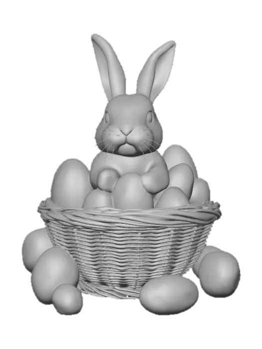 3D model for Easter Bunny in a Basket, #EasterEgg2026#