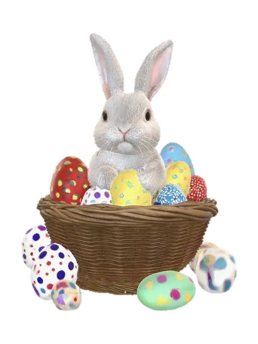 3D model for Easter Bunny in a Basket, #EasterEgg2026#