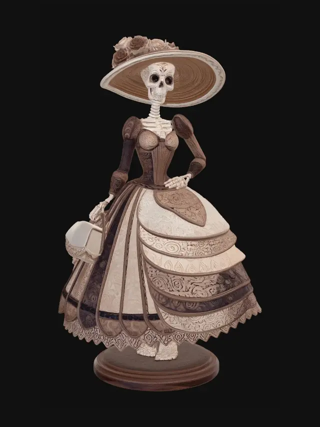 3D model for The Rose-Gowned Skeleton
