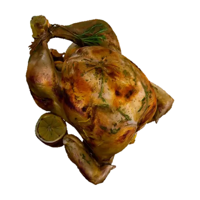 Roasted Chicken, #food# 3D model, vytvořený pomocí AI