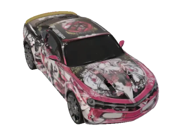 3D model for Vibrant Camaro Graffiti Top View