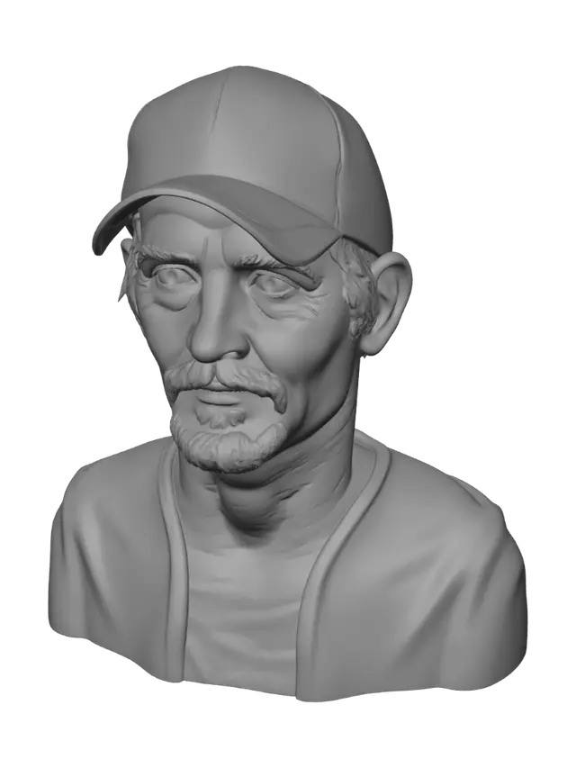 3D model for Casual Portrait with Cap