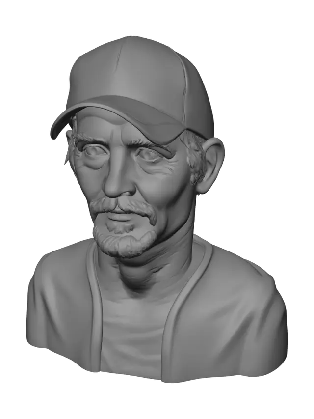 3D model for Casual Portrait with Cap