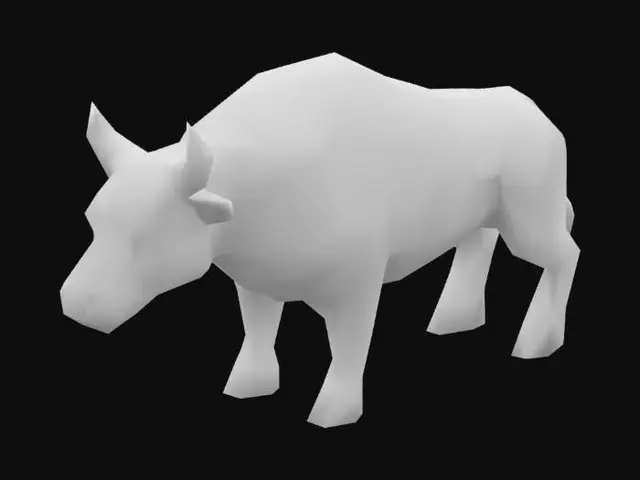 3D model for Bull Polygon Art
