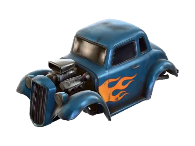 Blue Flame Roadster - Hotrod 3D model, vytvořený pomocí AI