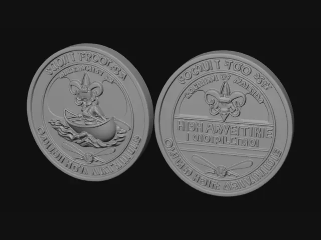 3D model for Scout Troop 554 High Adventure Medals