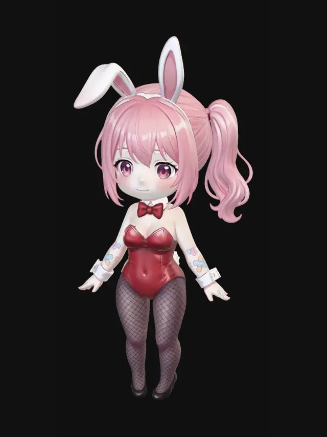 3D model for Pink Bunny Idol