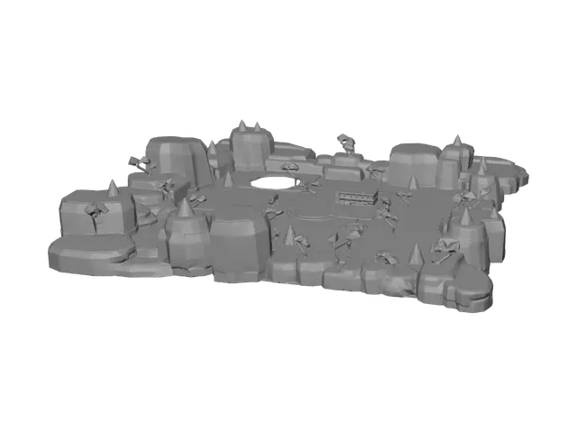 3D model for Low-Poly Island Village