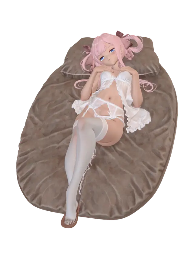 3D model for Pink Haired Dream in White Lace