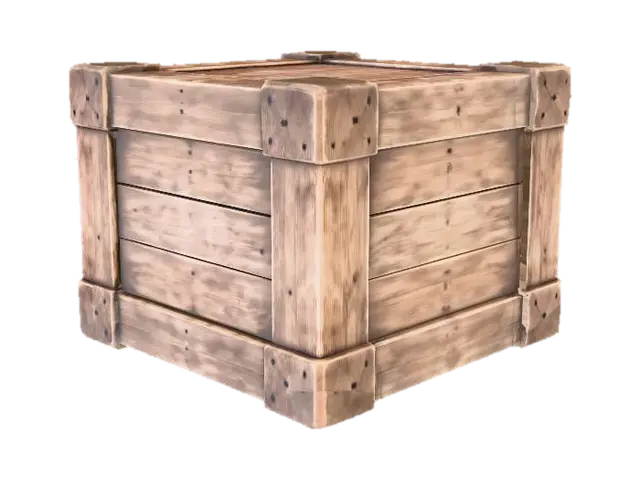 Wooden Crate - Woodcarving 3D model, vytvořený pomocí AI