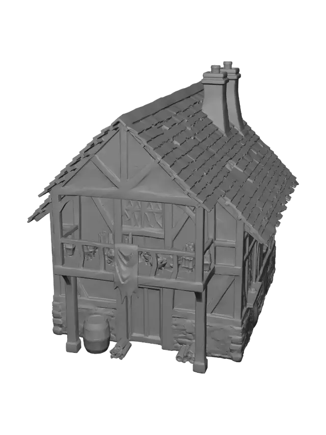 3D model for Timber and Stone Cottage