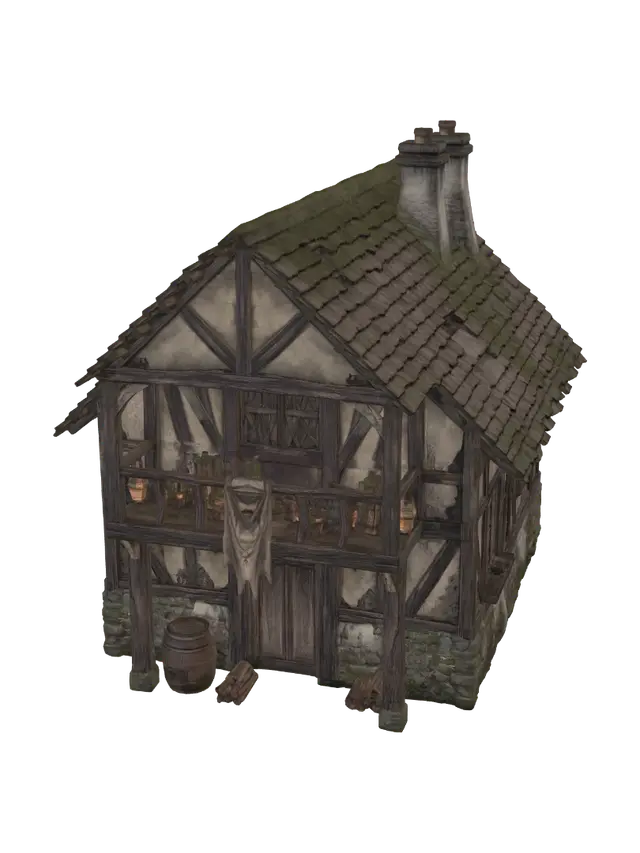 3D model for Timber and Stone Cottage