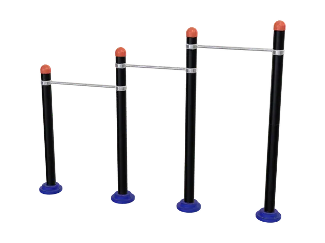 3D model for Barrier posts with a rail