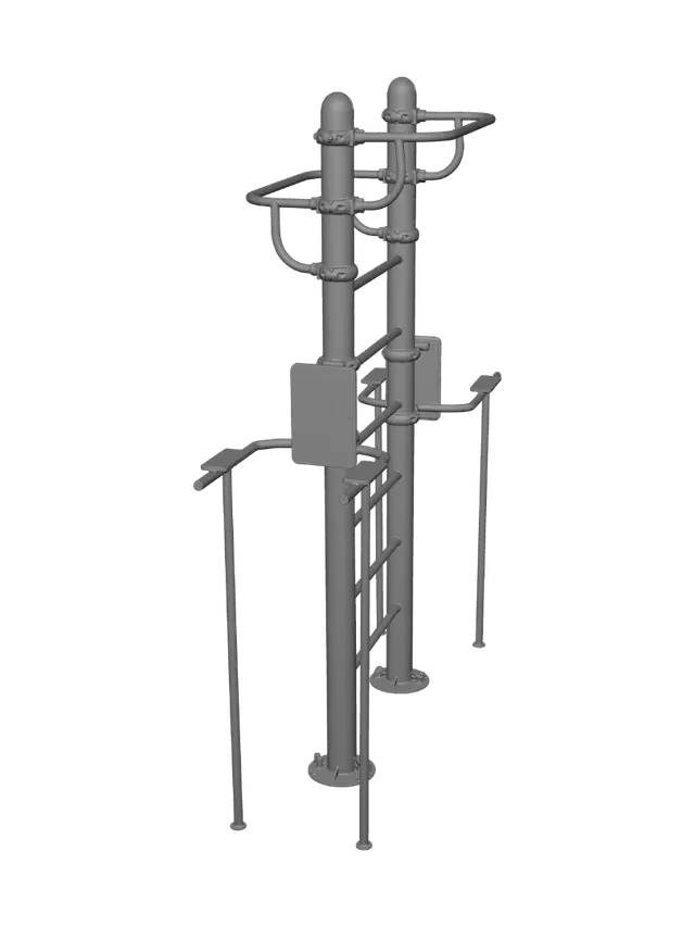 3D model for Outdoor Calisthenics Fitness Station