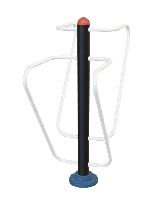 3D model for Barrier posts with a rail