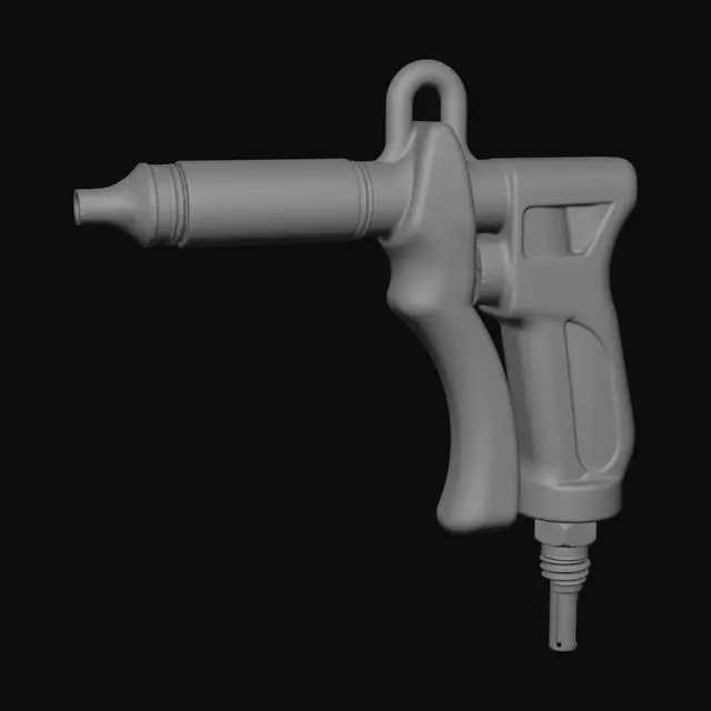 3D model for Transparent Syringe with Gold Cartridge