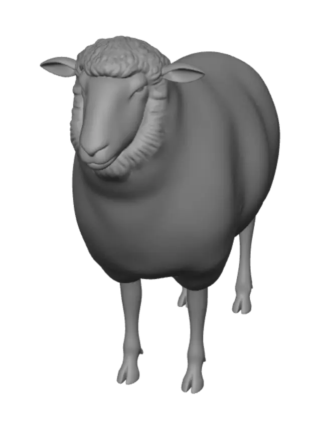 3D model for The Friendly Sheep