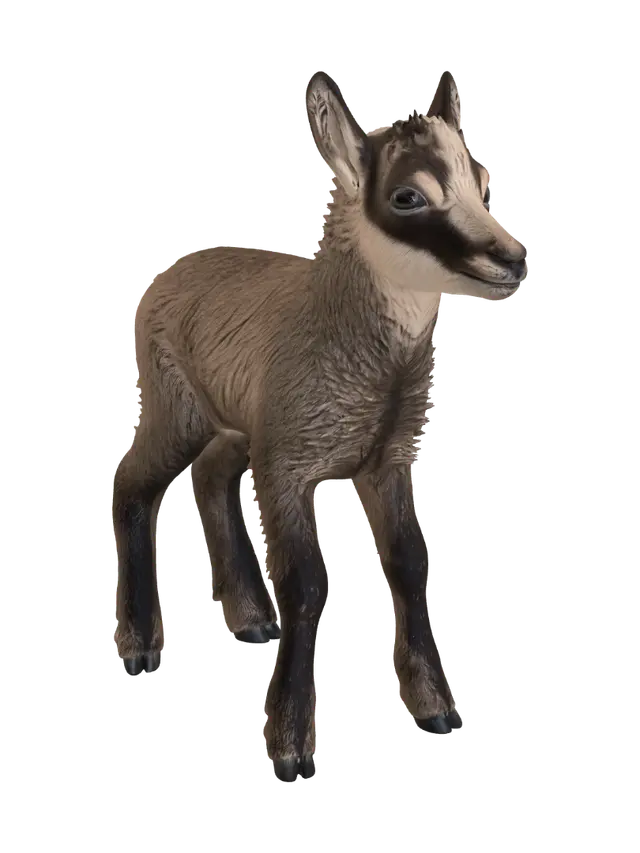 chamois-kid-standing-3d 3D model, vytvořený pomocí AI