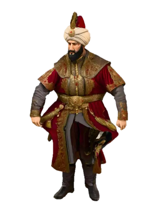 fatih sultan mehmet - Ottoman 3D model, vytvořený pomocí AI