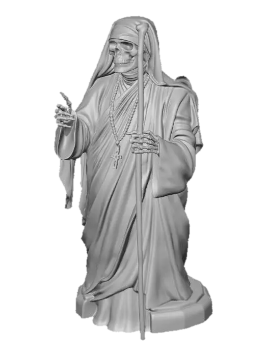 3D model for Skeletal Nun with Rosary