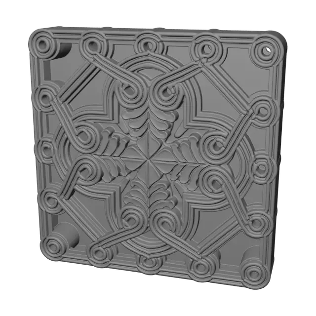 3D model for Crimson Interlaced Tile