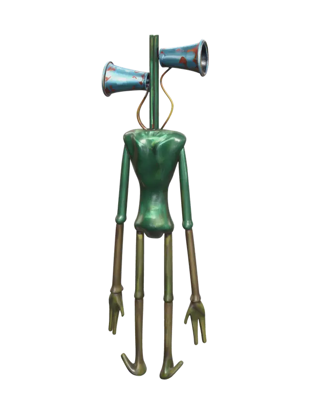 Stylized Siren Head - Monstrosity 3D model, vytvořený pomocí AI
