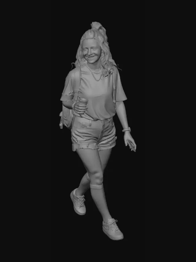 3D model for Sunny Student with Coffee
