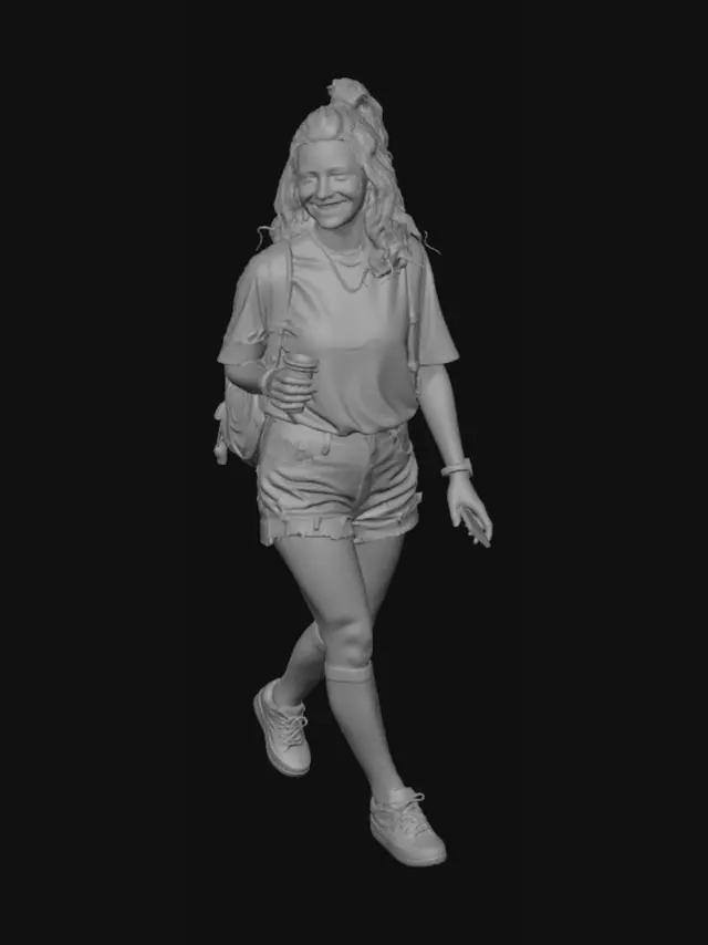 3D model for Sunny Student with Coffee
