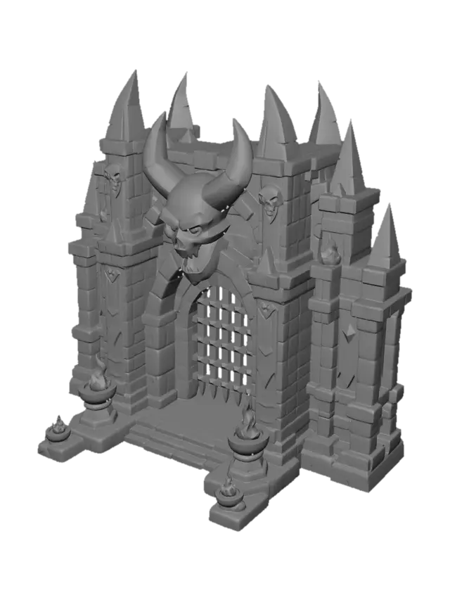 3D model for Horned Skull Gate