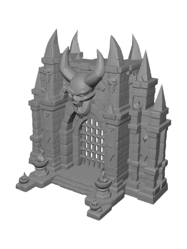 3D model for Horned Skull Gate